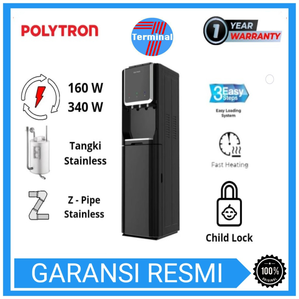 POLYTRON PWC615X DISPENSER GALON BAWAH PWC 615 KOMPRESOR PS-PWC615X
