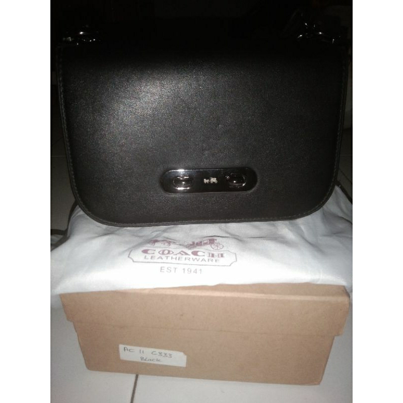 Prelove Coach Swagger Bag Shoulder Black