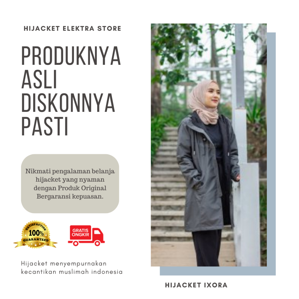 Jaket outdoor hoodie wanita hijab Jaket outdoor dengan kupluk Jaket Umroh Windproof Modist