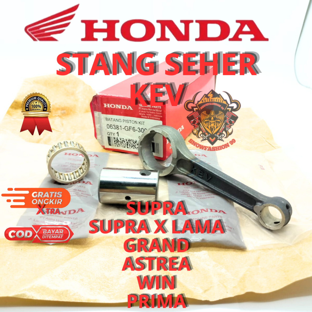 STANG SEHER KEV STANG PISTON HONDA SUPRA ,SUPRA X LAMA ,GRAND ,ASTREA ,WIN ,PRIMA ASLI ORIGINAL HOND