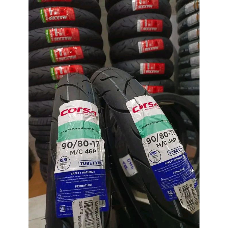 BAN LUAR TUBETYPE CORSA TERMINATOR UK 80/80 & 90/80 RING 17
