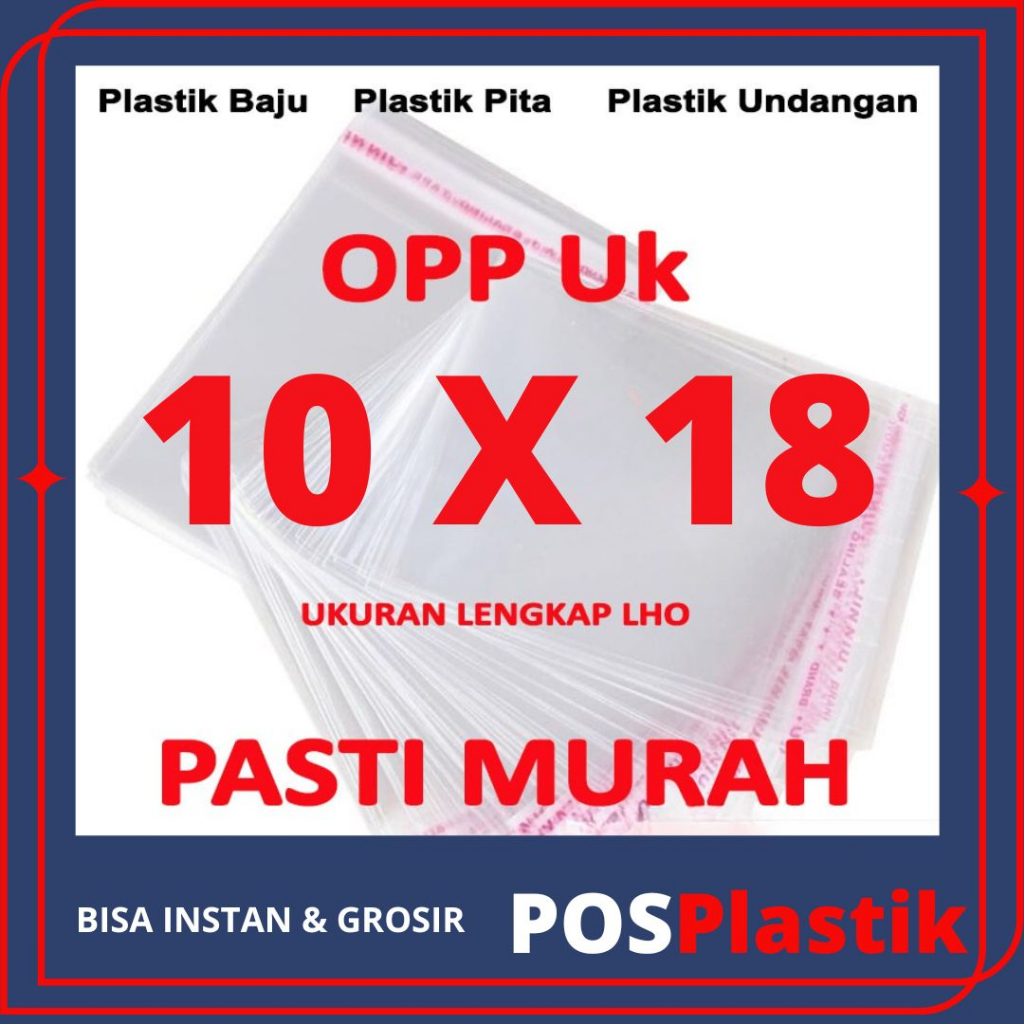 

OPP LEM PLASTIK KACA 10 X 18 Isi 100 Lembar Kualitas TERBAIK -JKT
