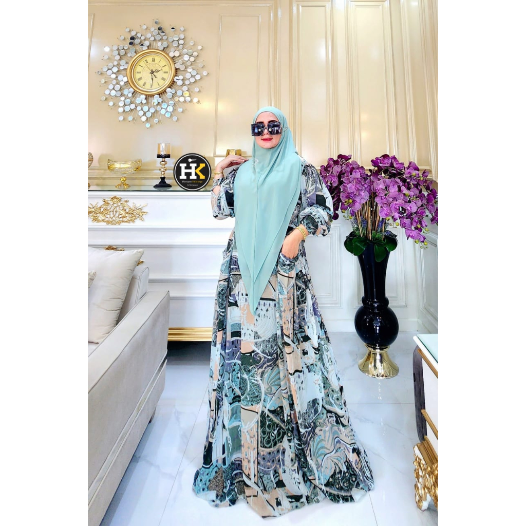 Marwah Set Bergo Series HK By Dermawan ORI Hijab Gamis Syari Kekinian BestSeller Terlaris Termurah O