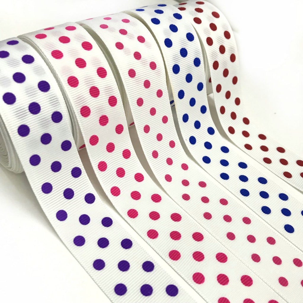 

1YARD - PITA MOTIF POLKADOT/GROSGRAIN POLKADOT RIBBON 2,5CM