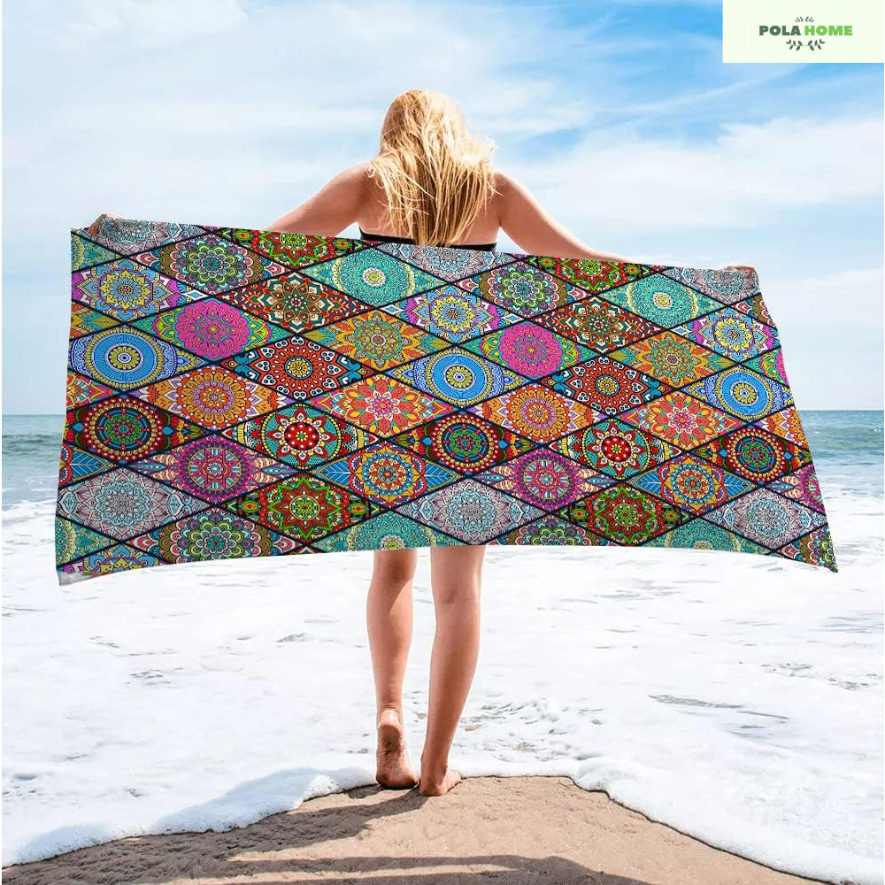 Pola Handuk PANTAI Handuk VS Handuk Mandi Cantik Microfiber