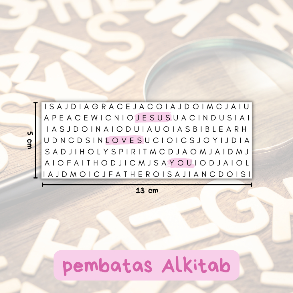 

Pembatas Alkitab - Jesus Loves You ♡ | Traditional Individual Bookmark Alkitab Buku Rohani