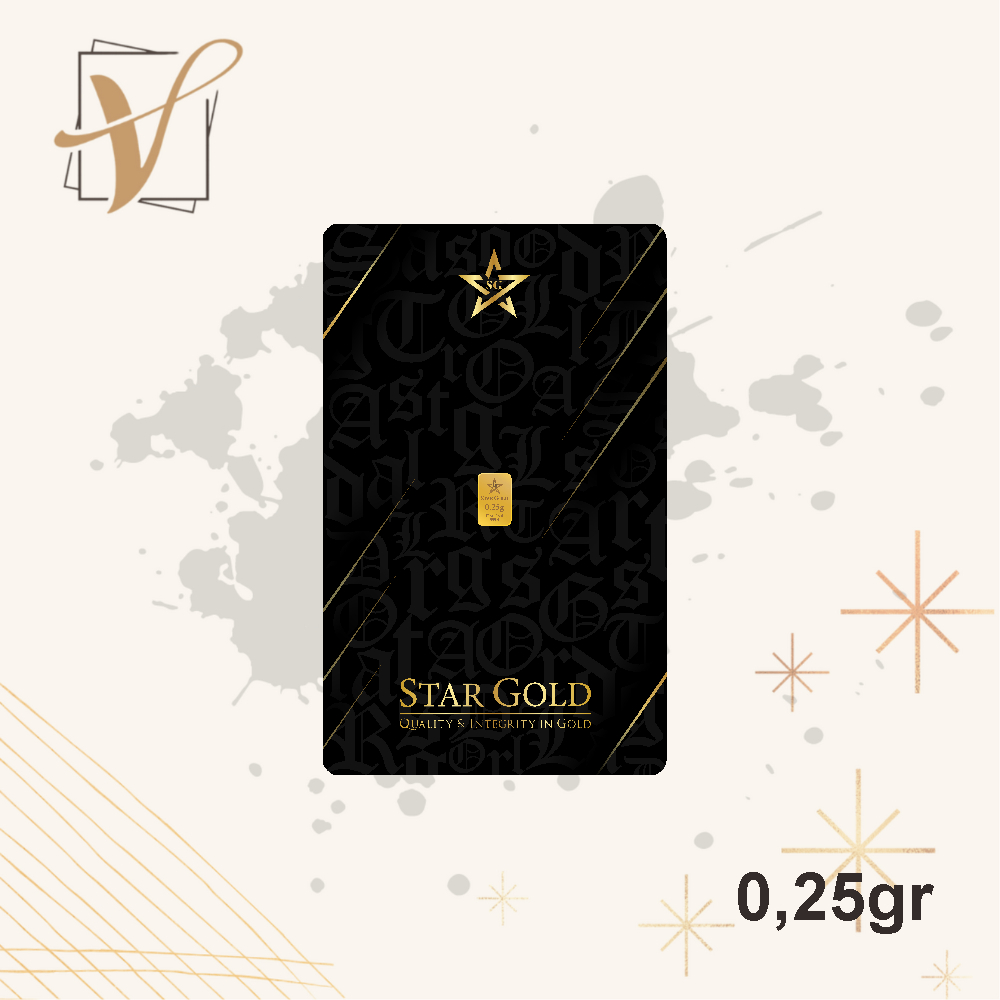 Logam Mulia Micro Gold Star Gold  0.25gr