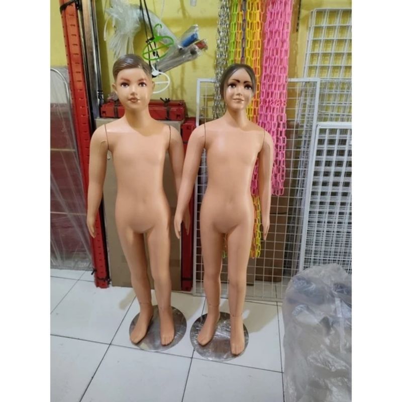 Manekin Full Body Anak Cewek Plastik 7 Tahun / Patung Pakaian Anak / Manekin Anak Perempuan Ada Ramb