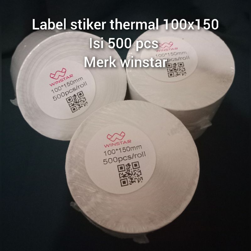 

label stiker thermal 100x150 isi 500 pcs barcode 100x150 ukuran A6