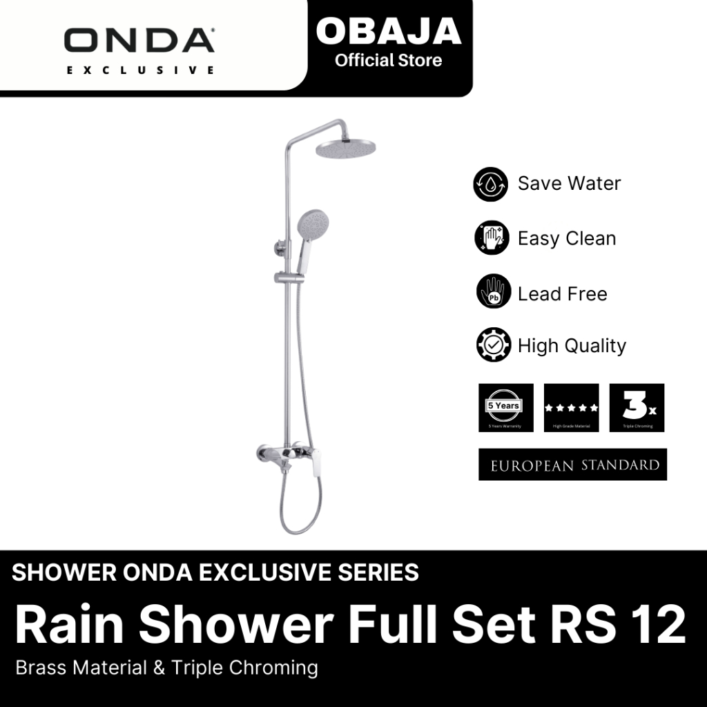 Onda Exclusive Rain Shower Full Set RS 16 Onda Exclusive/Satu Set Mixed Rain Shower