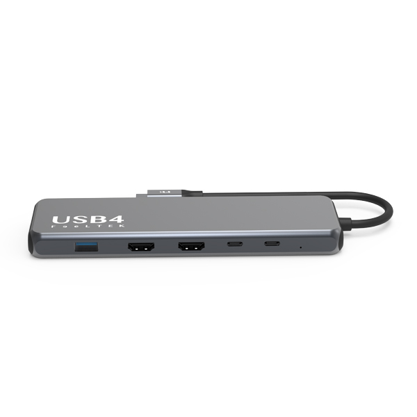 Feeltek Portable USB4 10 in 1 USB-C Hub - Silver