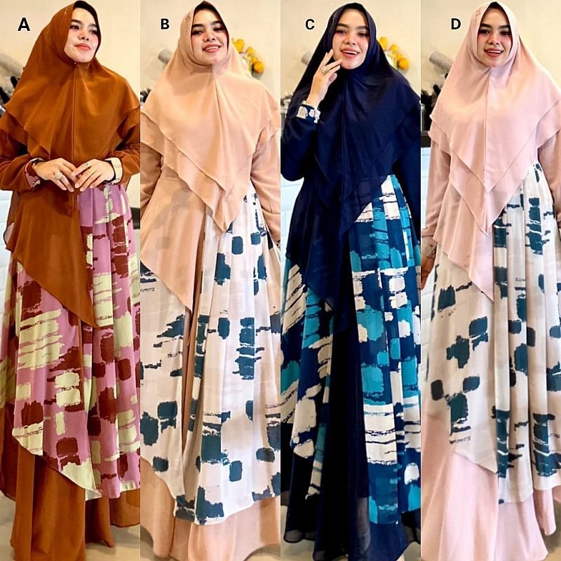 Teresia Syari by Fatimah || Set Gamis Syari