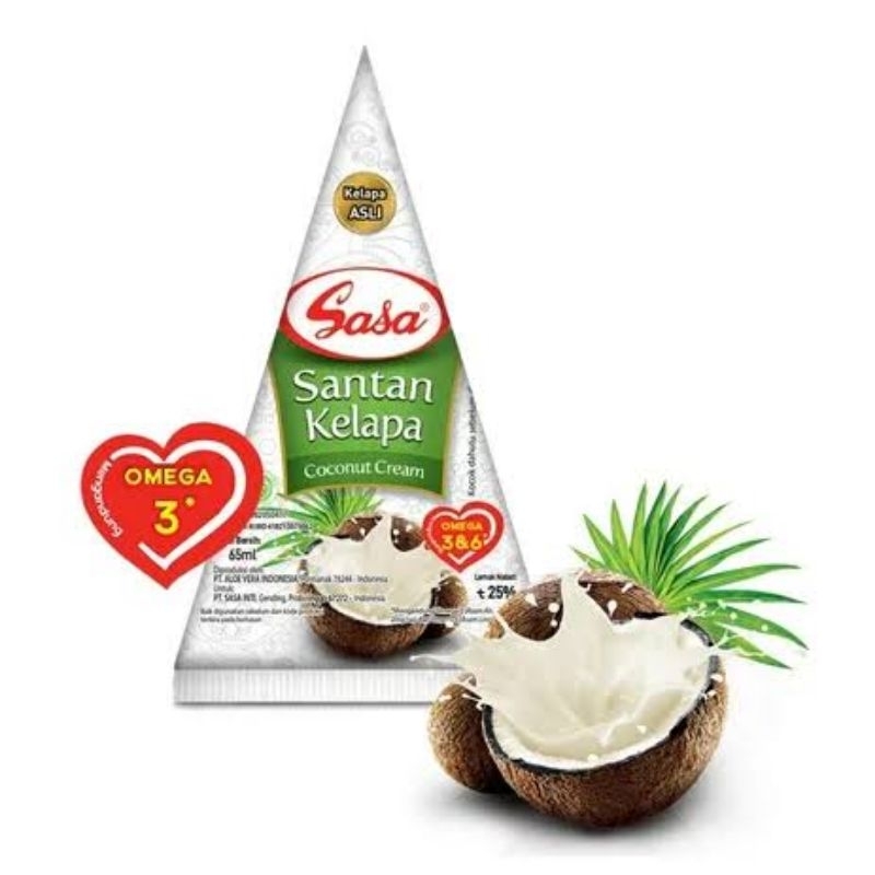 

Sasa Santan 65ml Santan Kelapa Cair Sasa Santen Instant 65 ml