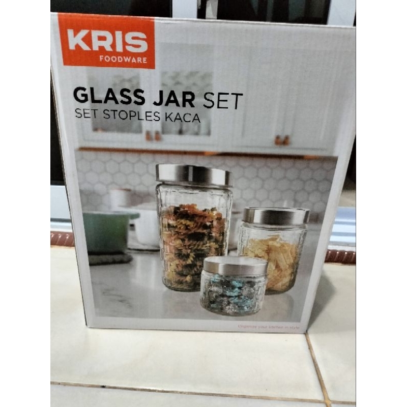 KRISHOME GLASS JAR SET (TOPLES KACA)