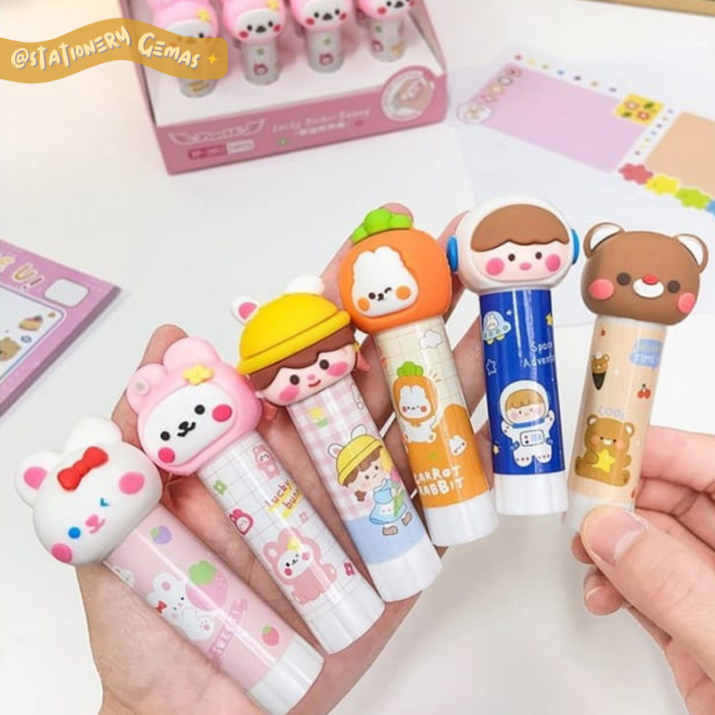 

[GEMAS] Glue Stick Karakter Lucu Import Lem Kertas Boneka