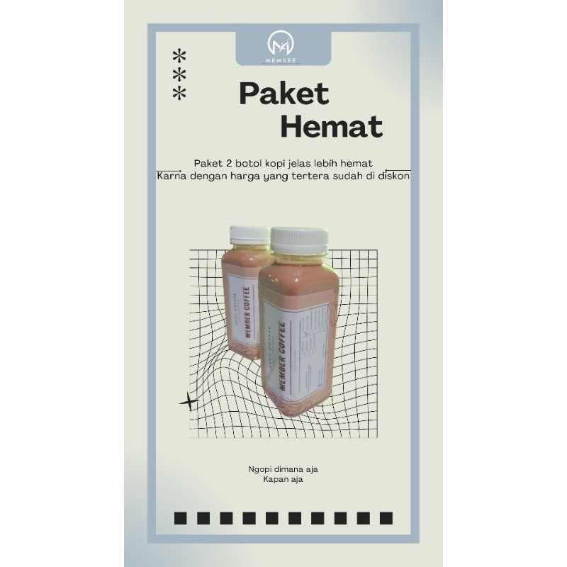 

Member Coffee - Vanilla & Hazelnut botol 250ml