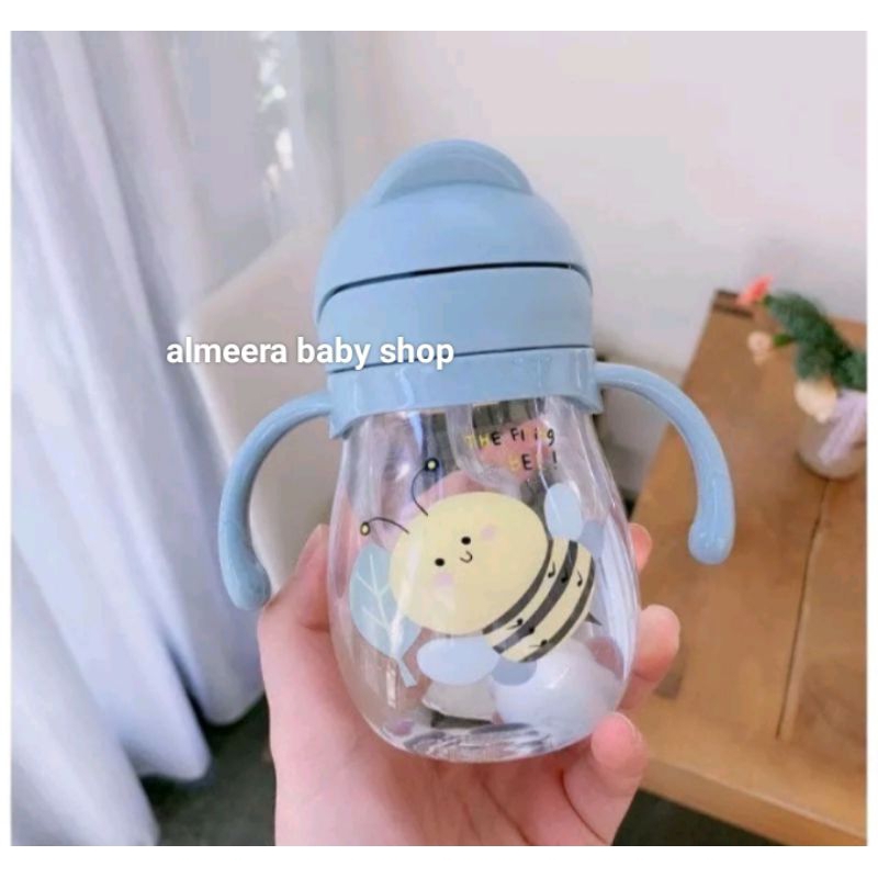 Botol minum bayi anti tumpah/ Botol sedotan + pemberat/ Botol unik