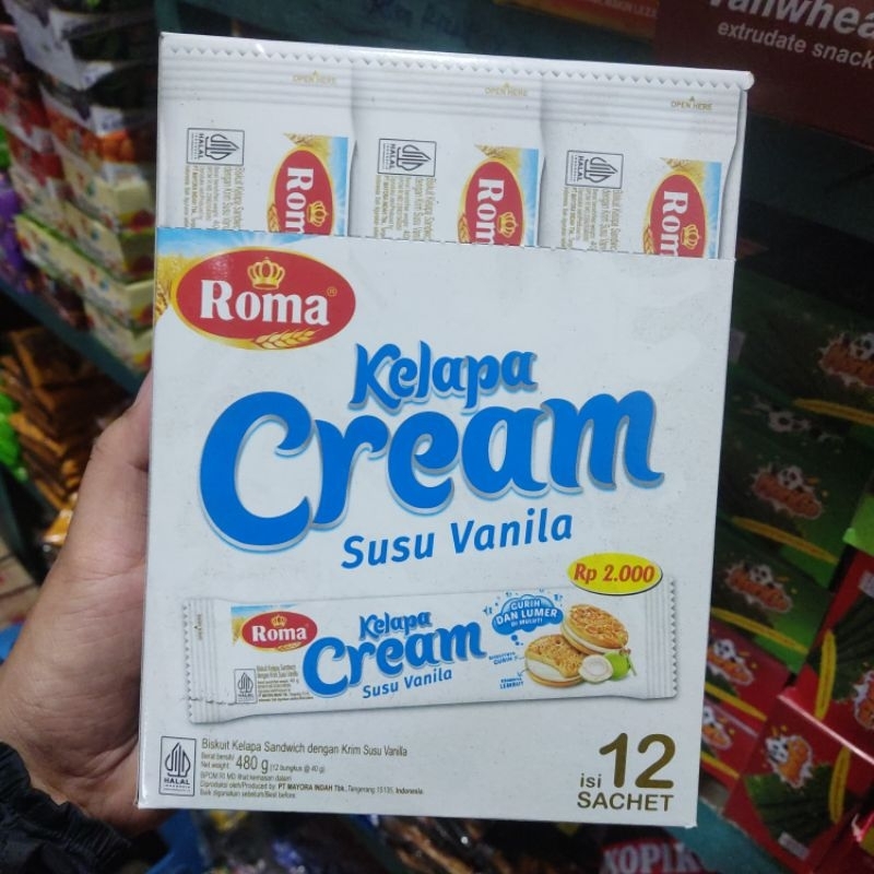 biskuit roma kelapa cream / biskuit roma kelapa susu vanila