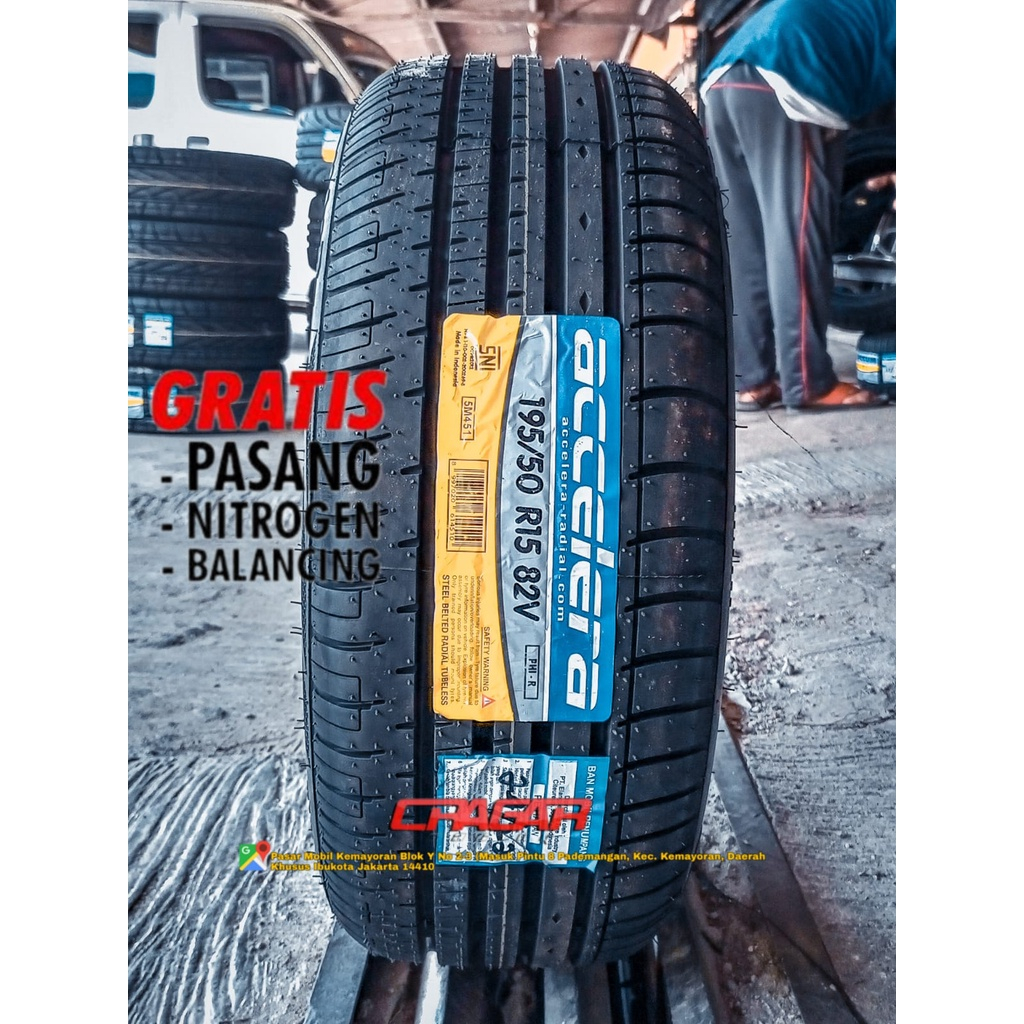 Ban Mobil Ukuran 195 50 Ring 15 Merk Accelera Tipe Phir