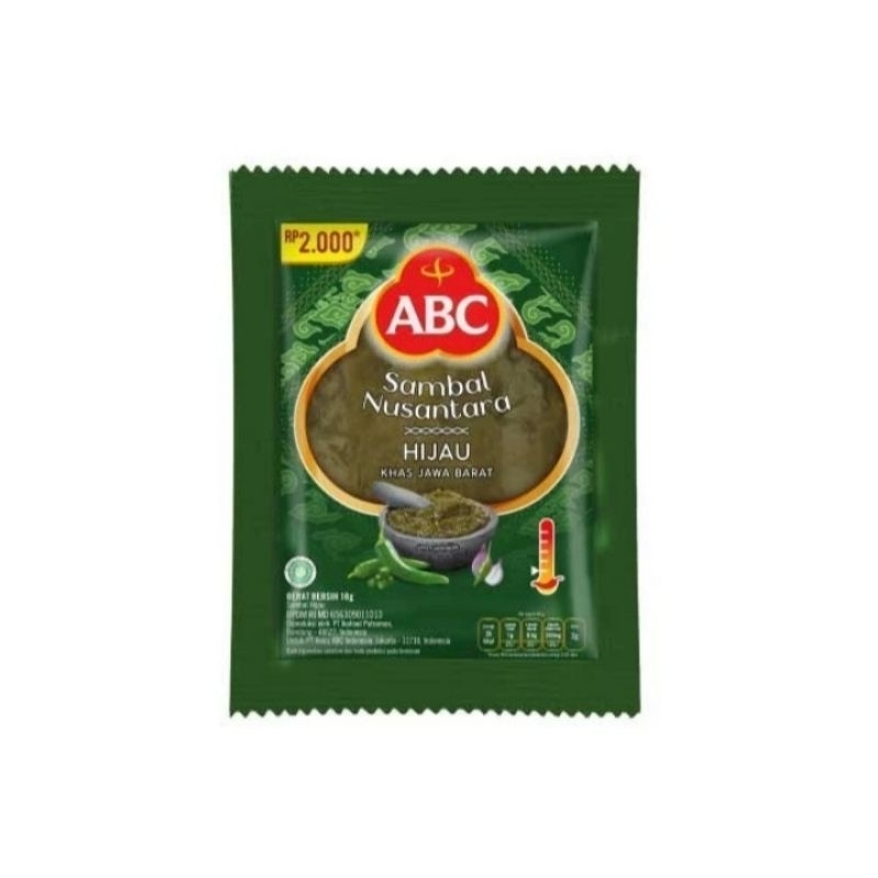 

ABC SAMBAL HIJAU SACHET 10x18GR