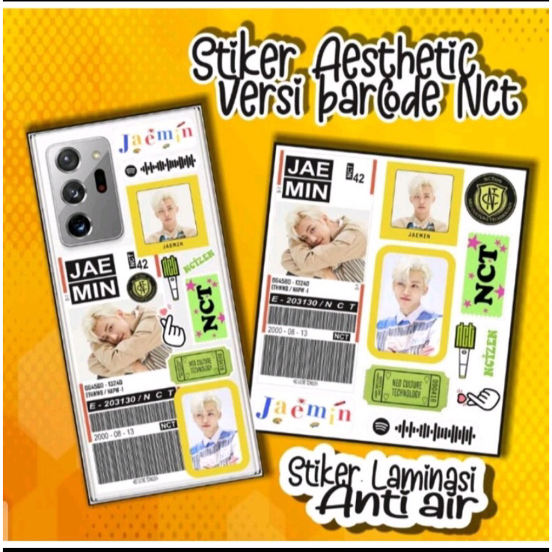 

STIKER AESTHETIC BARCODE NCT JAEMIN