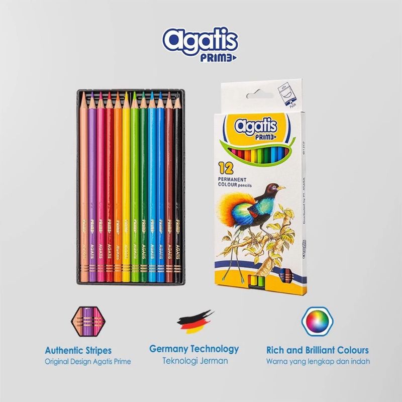 

PENSIL WARNA AGATIS PRIM3 12-18 COLOUR PERMANEN