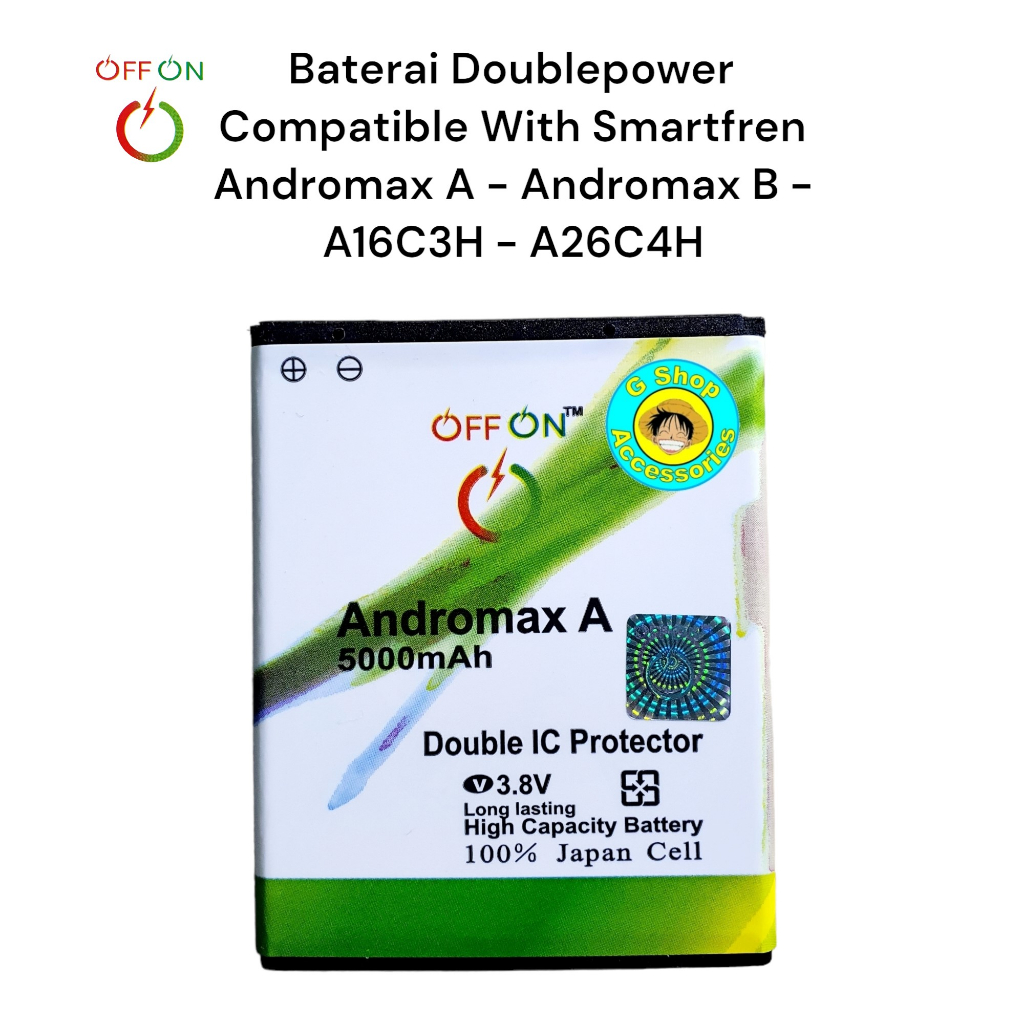 Baterai Batre Doublepower Compatible Andromax A A16C3H Andromax B A26C4H H15408 Battery