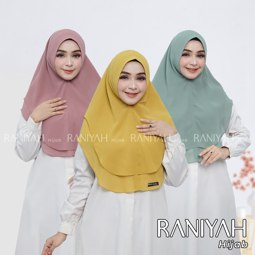 Khimar Instan 2 Layer Ceruty Premium Hijab Khimar Oval Mini