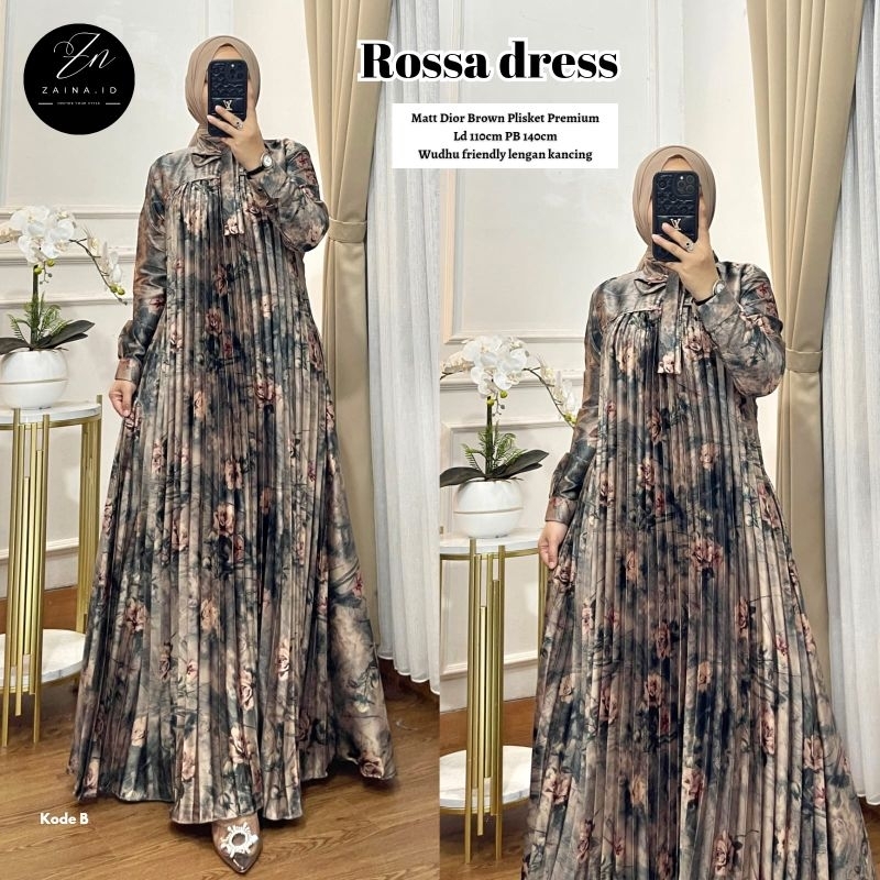 ROSSA DRESS BY ZAINA.ID// Dior brown plysket premium// Bisa COD
