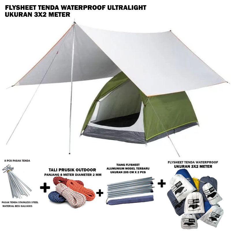 AIMPRO Flysheet tenda 3x2 meter ultralight waterproof