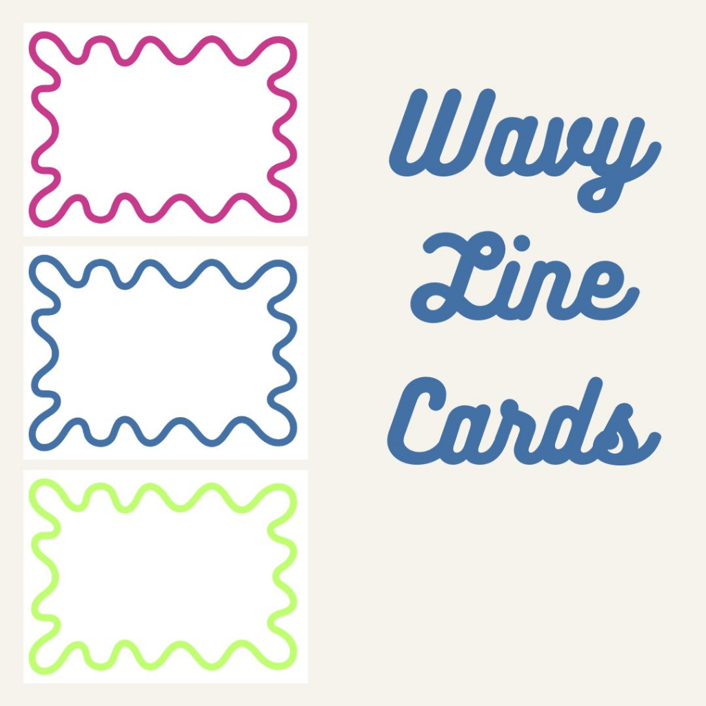 

WAVY OUTLINE CARDS | BLANK CARDS | KARTU UCAPAN