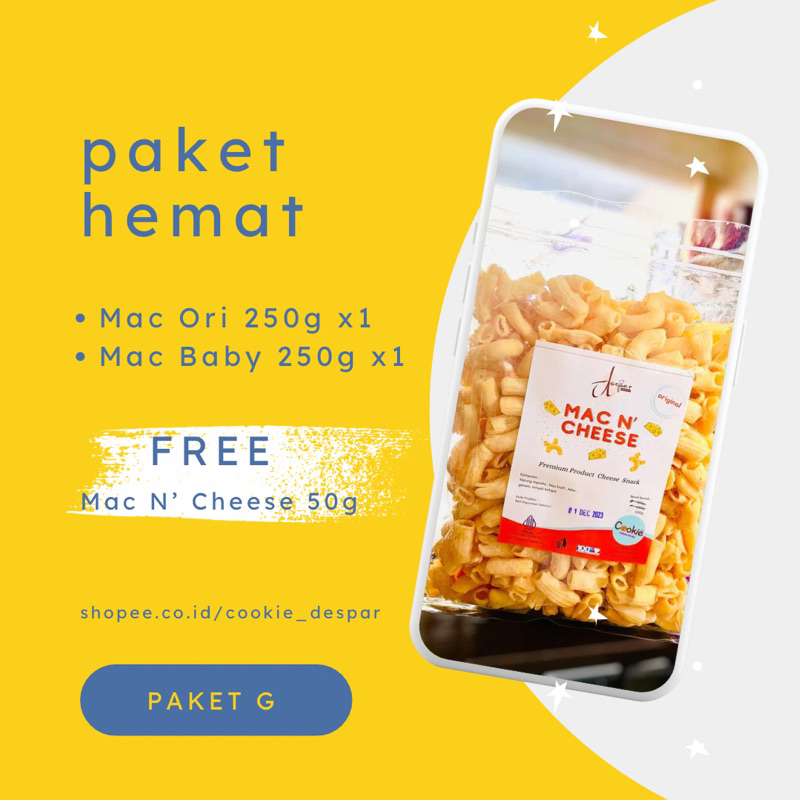 

DESPAR COOKIE-MAC N’ CHEESE PAKET HEMAT G