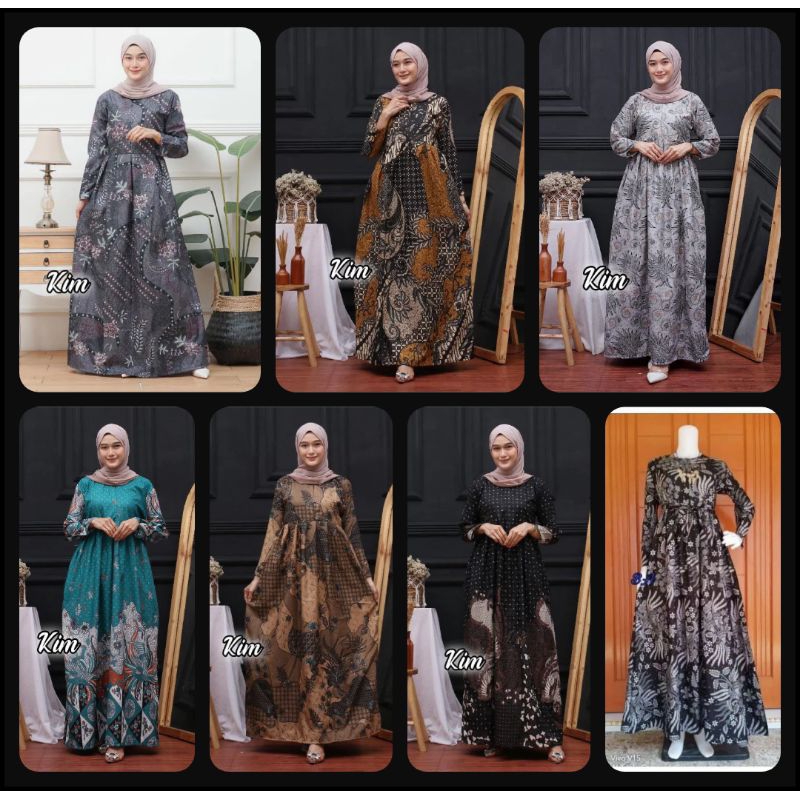 BISA (COD) GAMIS BATIK, GAMIS BATIK STANDAR - JUMBO, GAMIS TERBARU -BAJU GAMIS  BATIK WANITA JUMBO -