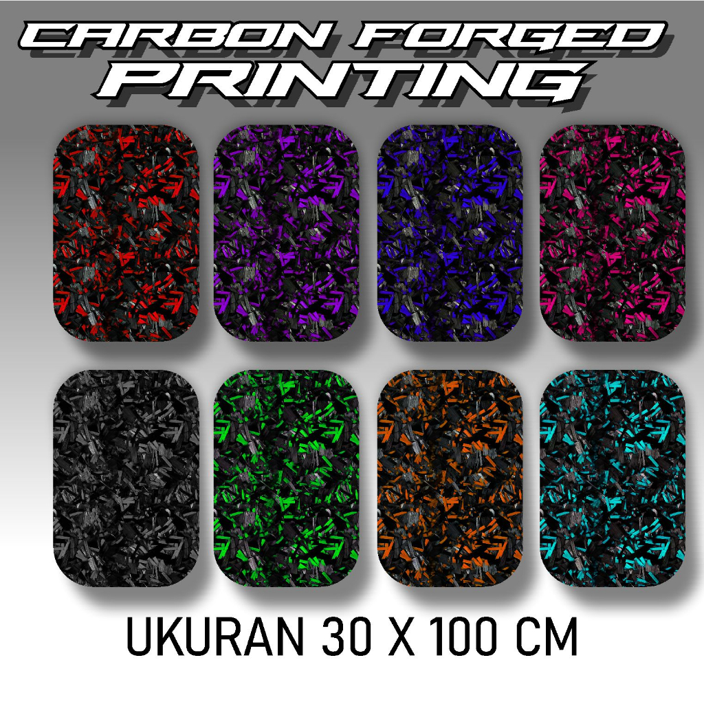 STIKER STICKER MOTIF CARBON FORGED PRINTING - CARBON FORGED - STIKER CARBON UNIVERSAL