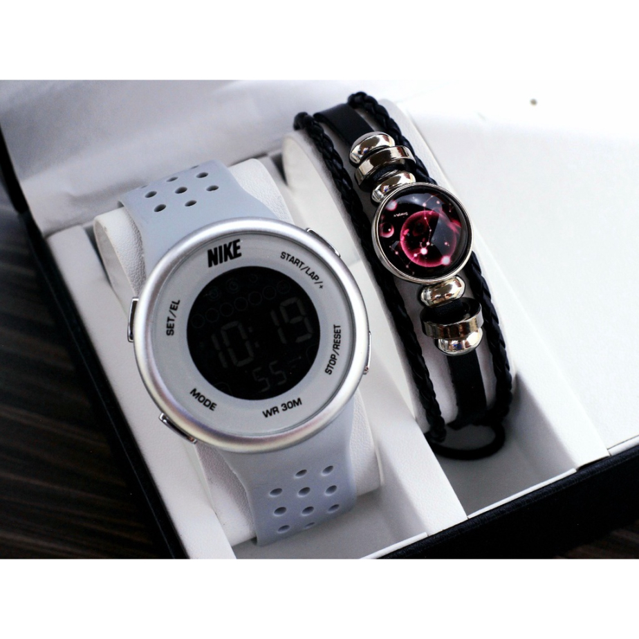 JAM TANGAN PRIA NIKE RUBBER DIGITAL NNK-7811 FREE GELANG VinT Store