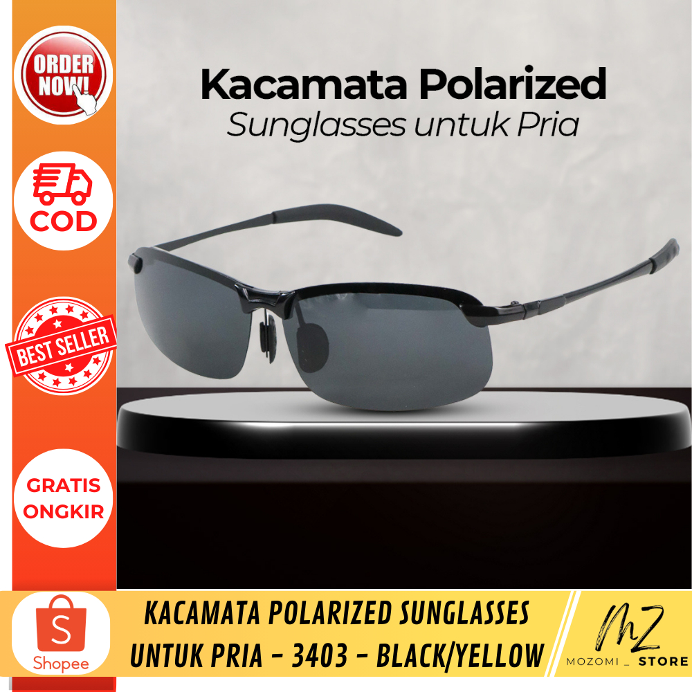Kacamata Polarized Sunglasses untuk Pria - 3403 / Aksesoris pria / Kaca mata sporty / Kaca mata Anti