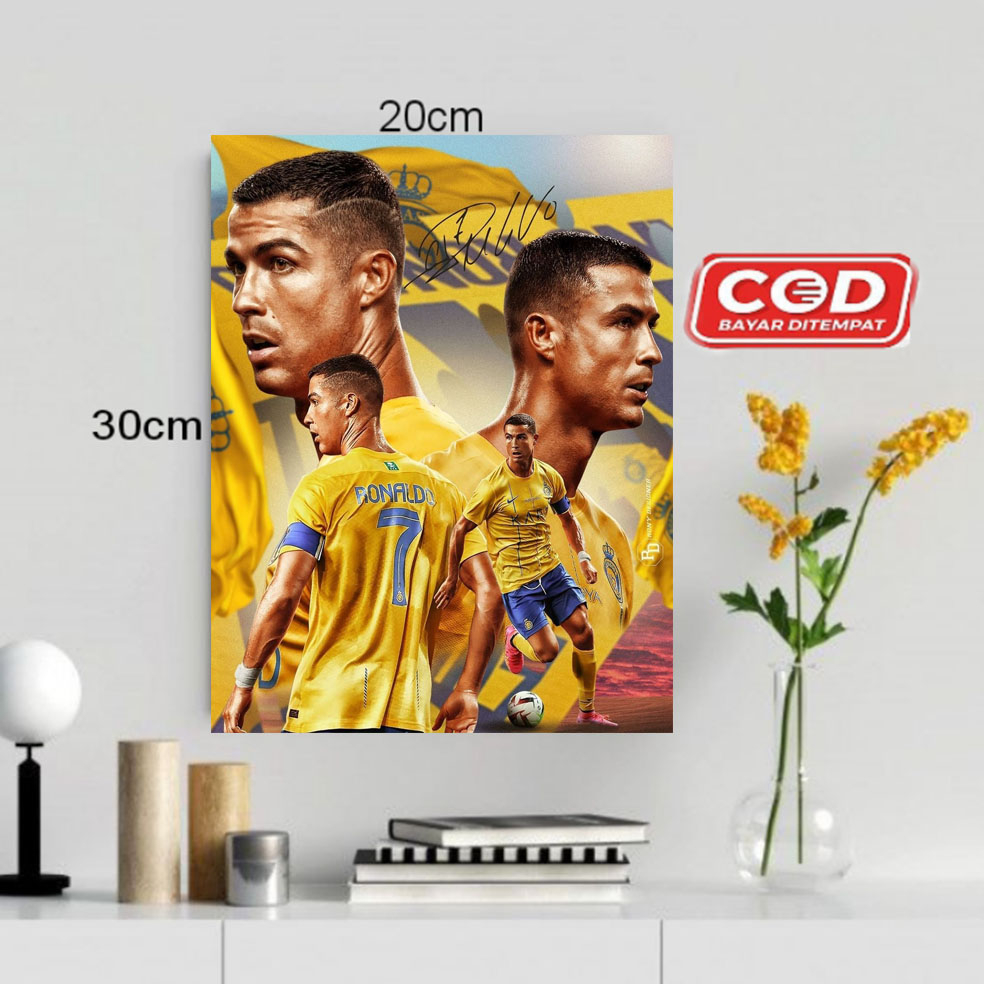 HIASAN DINDING CRISTIANO RONALDO/POSTER KAYU RONALDO/POSTER RONALDO/FOTO RONALDO