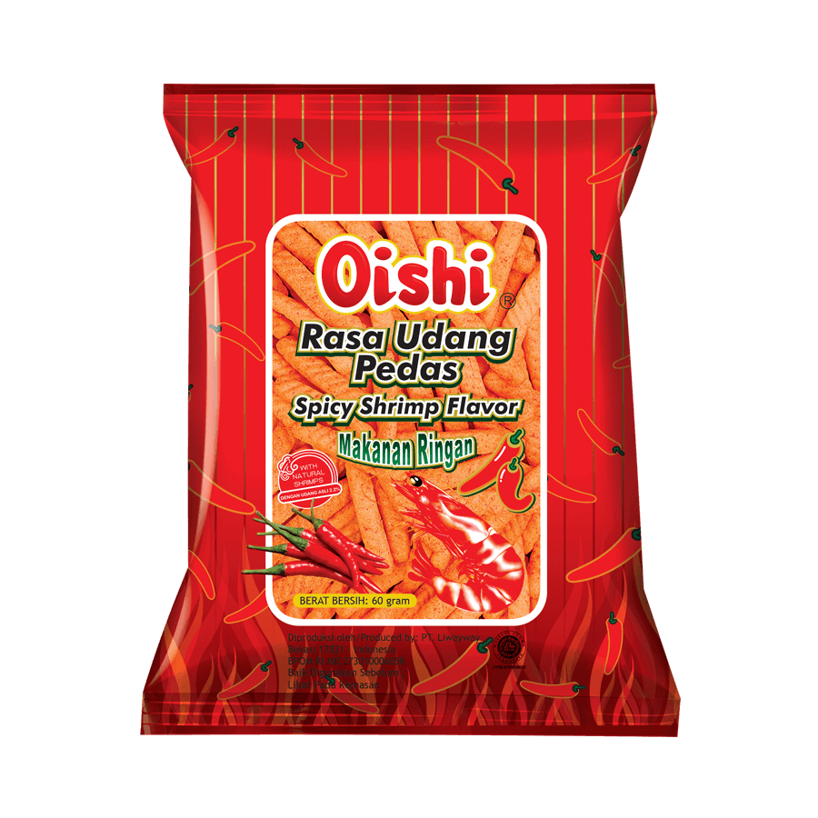 

OISHI UDANG PEDAS 65 GRAM