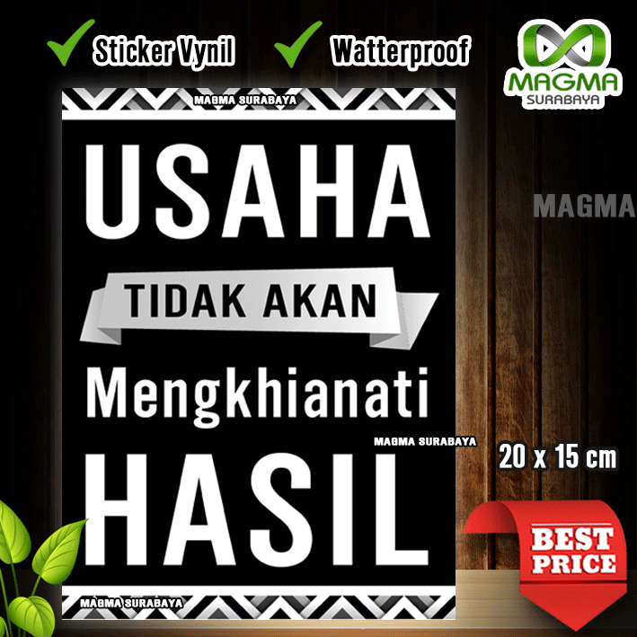 

USAHA tidak akan Mengkhianati HASIL