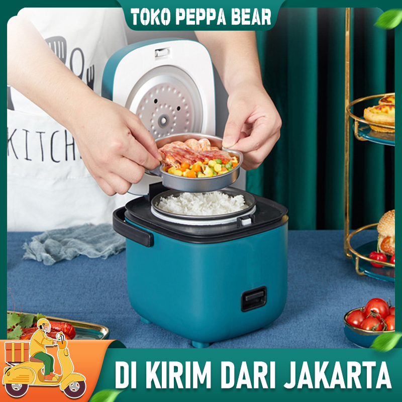 Rice Cooker Home 1.2 Liter Mini Multifungsi Nasi Cooker 1 hingga 2 Orang Nasi Memasak Pintar Kecil H
