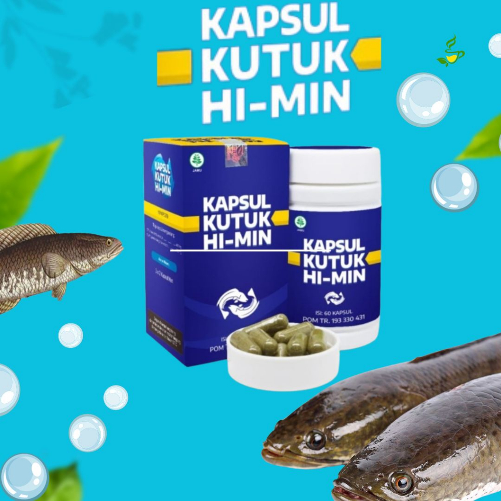 

kapsul kutuk himin KAPSUL KUTUK HIMIN IKAN 60 kapsul GABUS KAYA PROTEIN ALBUMIN NATURAFIT