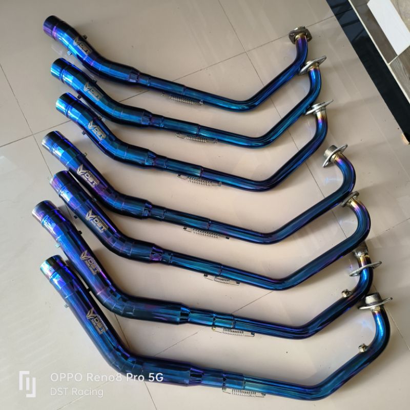 Header original DST Racing blue moon PNP R15 cbr150 Vixion fu GSX dll all motor 155cc ke bawah