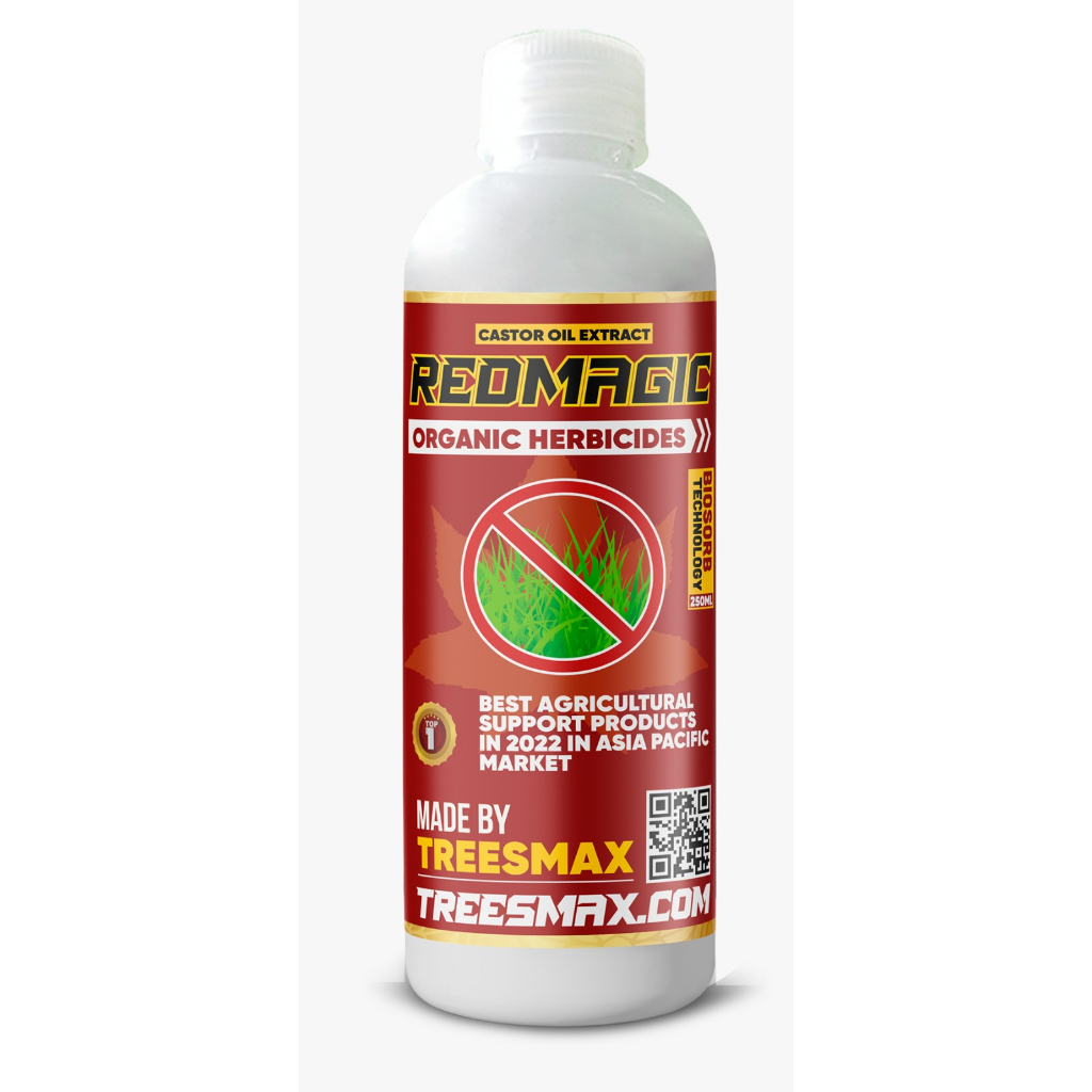 Red Magic Organic Kontak Racun Obat Pembasmi dan Pembersih Tanaman Rumput liar Gulma Instan Untuk Ha
