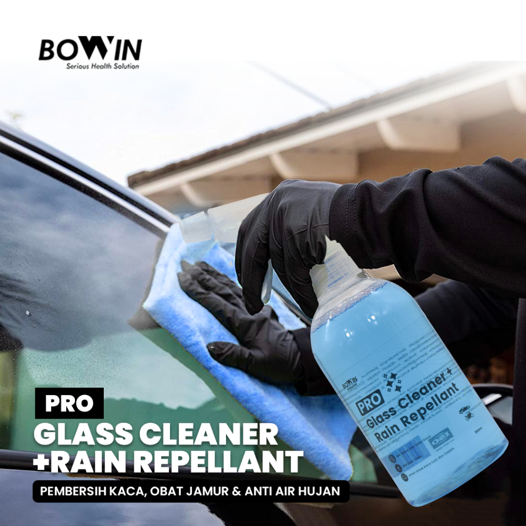 Bowin Glass Cleaner Cairan Pembersih Kaca Mobil Anti Jamur Tempelan Air Debu Memberikan Efek Daun Ta