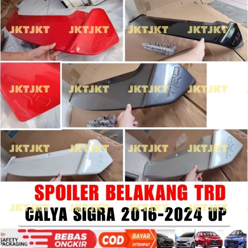 Spoiler Belakang Calya Sigra 2016 2023 2024 2025 TRD Warna body Lampu .