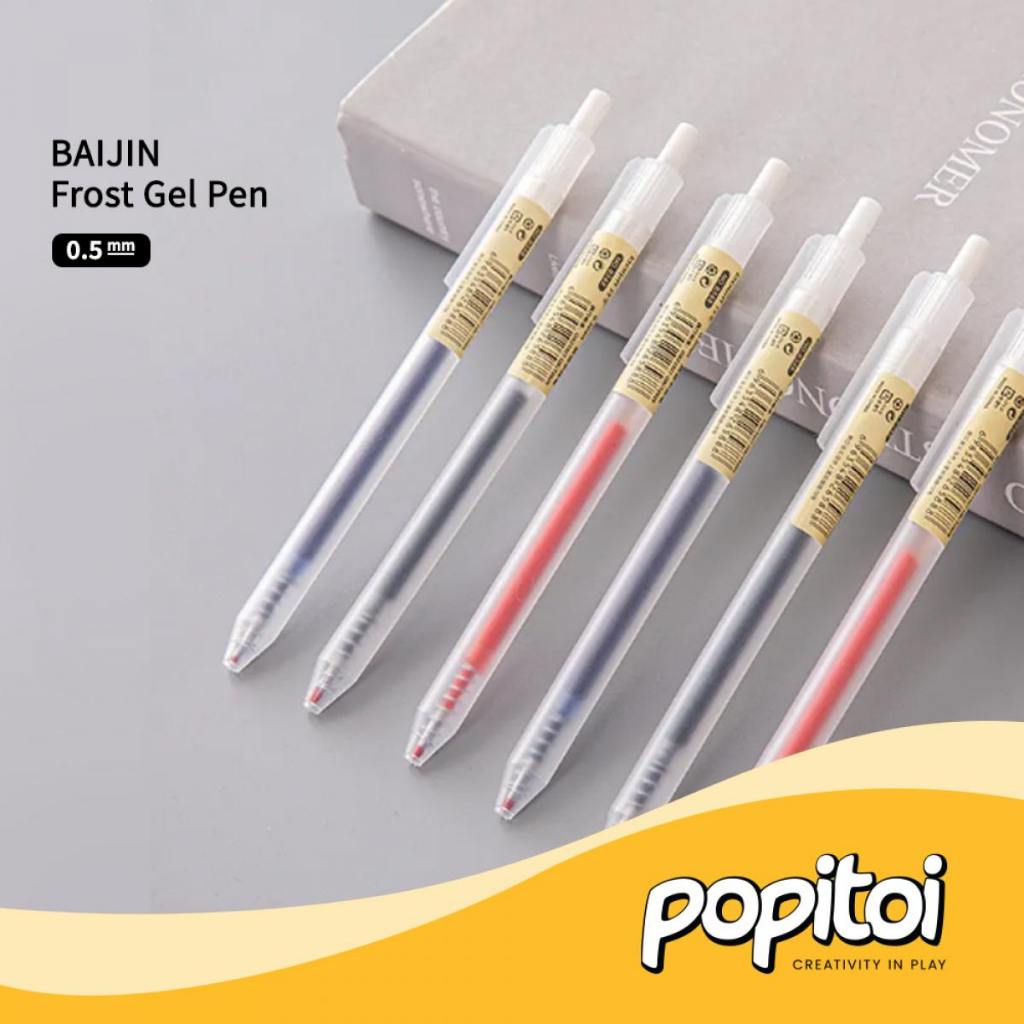 

Baijin Frost Gel Pen 0.5 mm Pulpen Korea Transparan Transparent ala M*JI