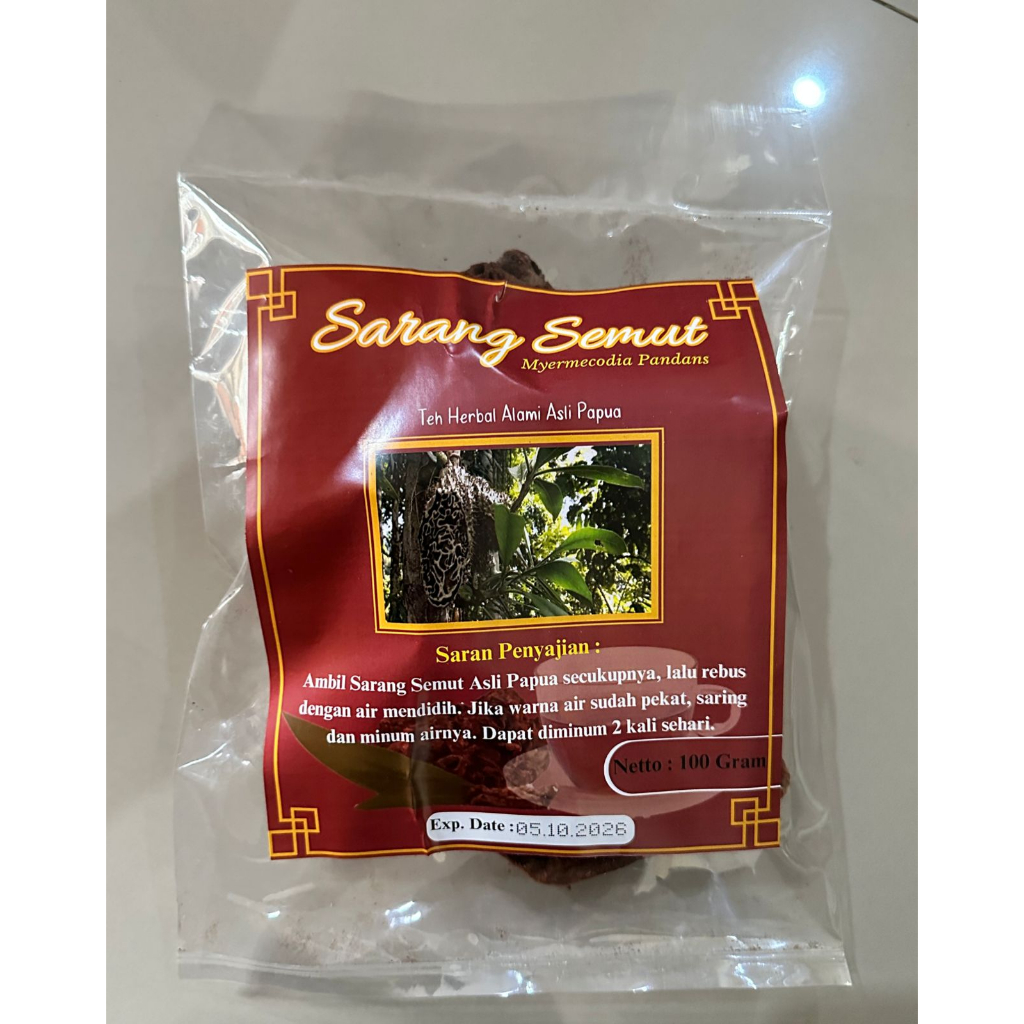 

Sarang Semut Myermecodia Pandans/Teh Herbal Alami Asli Papua 100 Gram