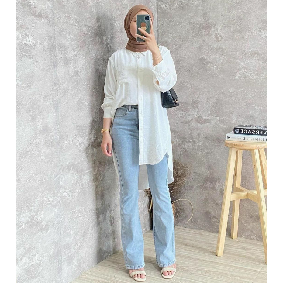 YESSA TUNIK - ATASAN JUMBO POLOS CRINKLE AIRFLOW GRACE - IVANA TUNIK FIT XXL ATASAN REMAJA WANITA FA