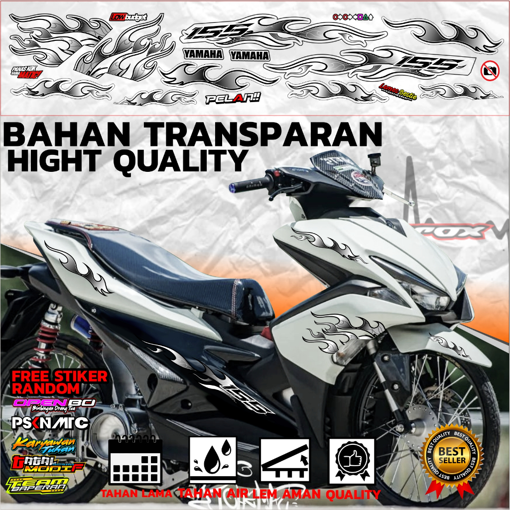 STRIPING AEROX OLD STIKER AEROX API TRANSPARAN