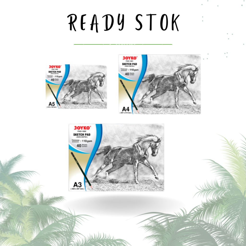 

SKETCH PAD-1000~1002 JOYKO / SKETCH PAD / BUKU GAMBAR / BUKU SKECTH PAD / BUKU SKETSA (PCS)